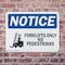 Signmission Forklifts Only No Pedestrians, 10 in W x Rectangle, Plastic OS-2PACK-NS-P-710-L-12894 - alternate 3